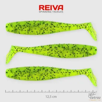 Reiva Flat Minnow Shad Zöld Flitter Gumihal - Reiva Műcsali 12,5 cm 3 db/csomag