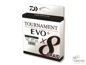 Daiwa Tournament X8 Braid Evo+ Dark Green Fonott Pergető Zsinór - Daiwa 135 méter 0,12mm