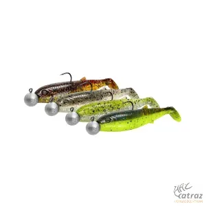Savage Gear Cannibal Shad 8cm 5g + 7,5g Gumihal - Horog méret: 2/0 Clearwater Mix 4+4 db