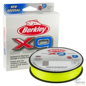 Berkley X9 Braid Fluo Green 0,12mm 150m - Berkley Fonott Pergető Zsinór