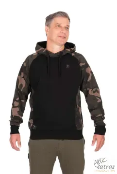 Fox Kapucnis Horgász Pulóver - Fox Black/Camo Pullover Premium 310 Hoodie