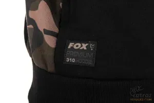 Fox Kapucnis Horgász Pulóver - Fox Black/Camo Pullover Premium 310 Hoodie