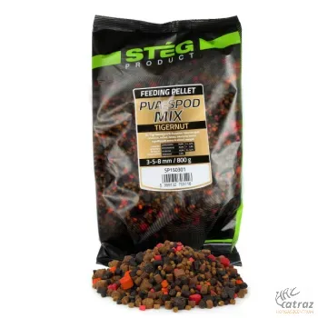 Stég Pva Spod Mix 800g Tigernut 3-5-8mm - Stég PVA Pellet Mix