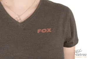 Fox WC V Neck T Méret: S - Fox V-nyakú Női Póló