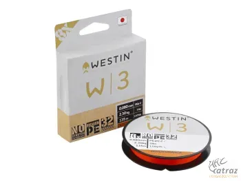 Westin Fonott Pergető Zsinór 0,128mm Narancssárga - Westin W3 8-Braid Dutch Orange 135m PE 0.6