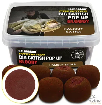 Haldorádó Catfish Pop Up Bloody 28mm Halibut Extra - Harcsázó Pop-Up Csali