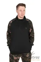 Fox Cipzáras Horgász Pulóver - Fox LW Black/Camo qtr ZiP