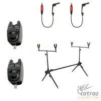 Basic Rod Pod Szett - Carp Academy Rod-Pod + Flash Elektromos Kapásjelzők + Carp Academy Láncos Kapásjelzők