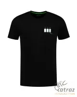 Korda LE Bobbin Tee Black - Korda Fekete Bobbin Mintás Horgász Póló