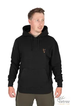 Fox Fekete Narancs Kapucnis Pulóver Méret: S - Fox Collection Hoody B/O