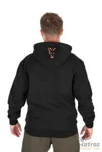 Fox Fekete Narancs Kapucnis Pulóver Méret: S - Fox Collection Hoody B/O