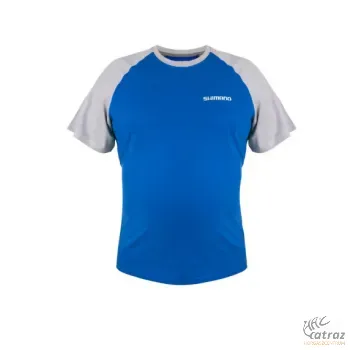 Shimano Short Sleeve T-Shirt Kék - Shimano Kék-Szürke Horgász Póló