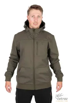 Fox Zöld Fekete Őszi-Tavaszi Horgász Dzseki Méret: S - Fox Collection Soft Shell Jacket Green Black