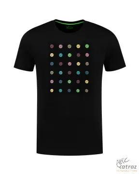 Korda LE Dot Tee Black - Korda Fekete Pont Mintás Horgász Póló