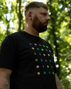 Korda LE Dot Tee Black - Korda Fekete Pont Mintás Horgász Póló