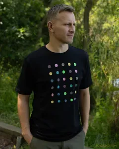 Korda LE Dot Tee Black - Korda Fekete Pont Mintás Horgász Póló