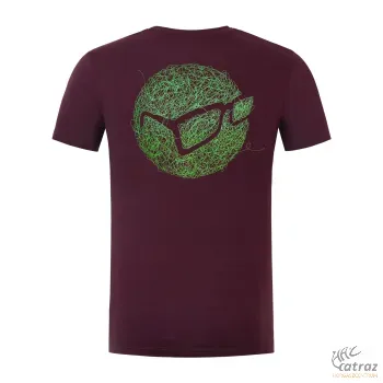 Korda Birdsnest Tee Burgundy Méret: S - Bordó Korda Horgász Póló