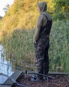 Korda Polar Salopettes Dark Kamo Méret: XL - Korda Camo Polár Kantáros Horgász Nadrág