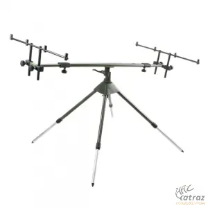 Terepmintás 4 Botos Rod Pod Szett - Carp Spirit Elektromos Kapásjelző Szett + Carp Academy Flexi Rod Pod