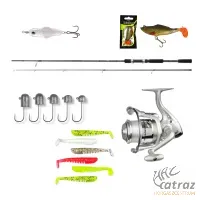 Shimano Pergető Szett - Kamasaki Orsó + Fox Rage Jig + Strike King Műcsali + Nevis Gumihal + Wizard Műcsali