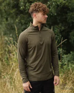 Korda Kool UPF Zip Jersey Dark Olive Méret: S - Korda UV Álló Felső