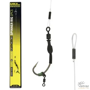 Carp Academy Spinner Rig Curved Shank 2-es - Fluorocarbon Előkötött Bojlis Horog