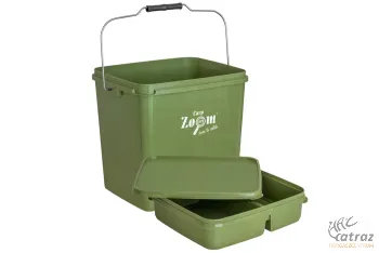 Carp Zoom Bait Bucket With Tray - Carp Zoom Horgász Vödör