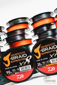 Daiwa J-Braid Expedition X8 Smash Orange 0,20mm 150m - Daiwa Narancssárga Pergető Fonott Zsinór