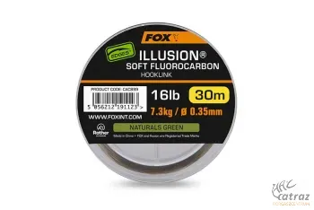 Fox Fluorocarbon Előkezsinór 0,35mm 30m - Fox Illusion Soft Fluorocarbon Hooklink Natural Green