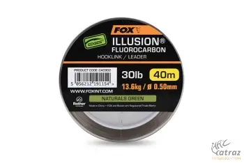 Fox Krimpelhető Fluorocarbon Előtétzsinór 0,50mm 40m - Fox Illusion Fluorocarbon Natural Green