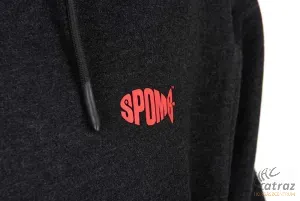 Spomb Fekete Kapucnis Pulóver Méret: 2XL - Spomb Black Marl Hoody