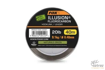 Fox Krimpelhető Fluorocarbon Előtétzsinór 0,40mm 40m - Fox Illusion Fluorocarbon Natural Green