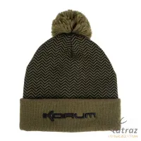 Korum Thermal Beanie Hat Black/Olive - Korum Bojtos Téli Horgász Sapka