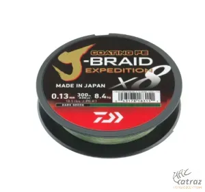 Daiwa J-Braid Expedition X8 Dark Green 0,13mm 150m - Daiwa Sötétzöld Pergető Fonott Zsinór