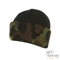 Avid Carp Black and Camo Beanie Hat - Avid Horgász Sapka