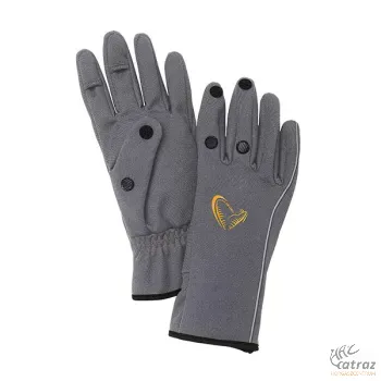 Savage Gear Softshell Glove Grey Méret: M - Savage Gear Pergető Kesztyű