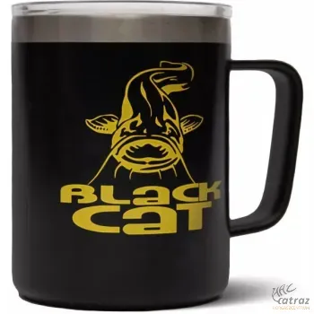 Black Cat Welded Steel Thermal Mug - Black Cat Thermo Bögre