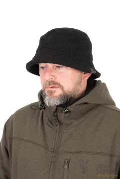 Fox Sherpa Bucket Hat Black - Fox Fekete Sherpa Béléses Horgász Kalap