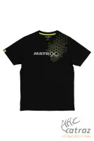 Matrix Fekete Horgász Póló Méret: S - Matrix Black Hex Print T-Shirt