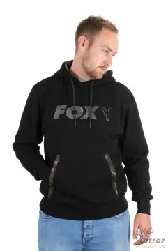 Fox Black Camo Print Hoody Méret:M - Fox Fekete Camo Kapucnis Pulóver