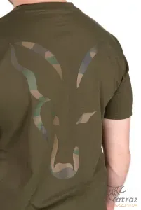 Fox Khaki Large Print T Méret: XL - Fox Khaki Camo Horgász Póló