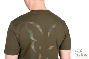 Fox Khaki Large Print T Méret: XL - Fox Khaki Camo Horgász Póló