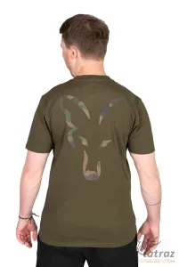 Fox Khaki Large Print T Méret: XL - Fox Khaki Camo Horgász Póló