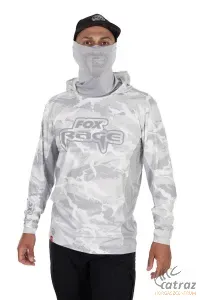 Fox Rage Kapucnis UV Álló Felső Méret: L - Fox Rage Hooded Light Camo Top