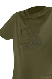 Avid Icon T-Shirt Khaki - Avid Carp Horgász Póló