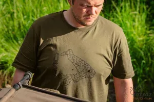 Avid Icon T-Shirt Khaki - Avid Carp Horgász Póló