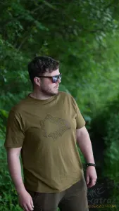 Avid Icon T-Shirt Khaki - Avid Carp Horgász Póló