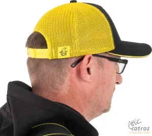 Black Cat Black And Yellow Trucker Cap - Black Cat Baseball Sapka