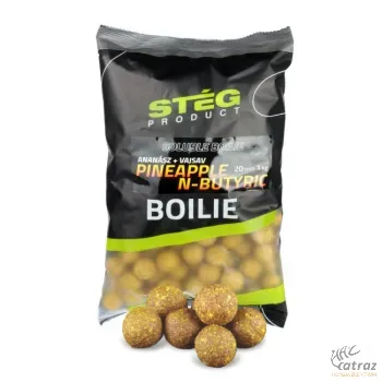 Stég Product Oldódó Bojli 20 mm Ananász & Vajsav - Stég Soluble Boilie 20mm Pineapple-N-Butyric 1kg