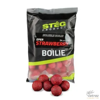 Stég Product Oldódó Bojli 20 mm Eper - Stég Soluble Boilie 20mm Strawberry 1kg